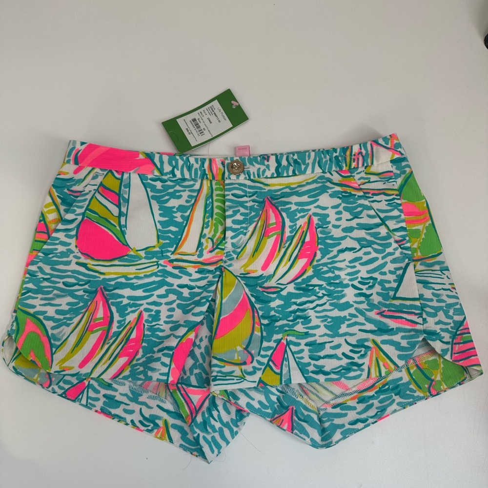 Lilly Pulitzer Adie Shorts Multi Pop Up Ugotta Regatta Boats Sailing
